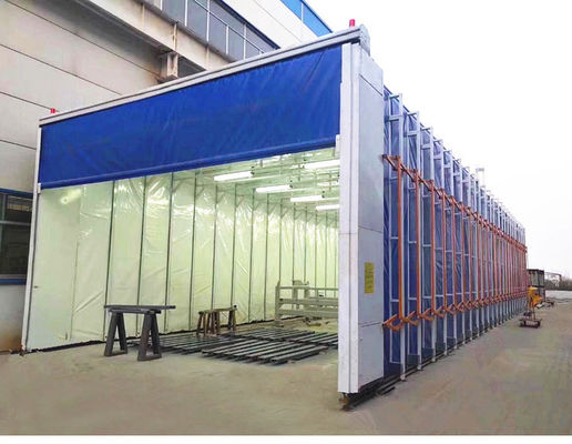 CoatTech Industrial High Efficiency Telescopic Mobile Paint Room, Retractable Tent