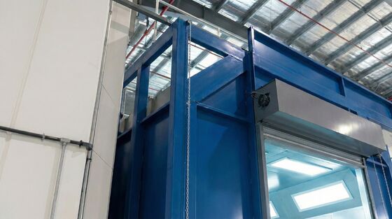 oatTech NFPA-Compliant Fire-Rated Industrial Booth Non-Combustible Rock Wool Construction for Strict Safety Zones