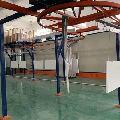 Custom Overhead Conveyor Coating Line Conveyor Paint Line Untuk Barang Besar Dan Besar