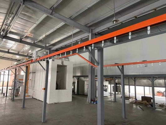 Pakaian Berbagai Sistem Conveyor Powder Coating Otomatis Cat Line Versatile Overhead Conveyor Coating Line