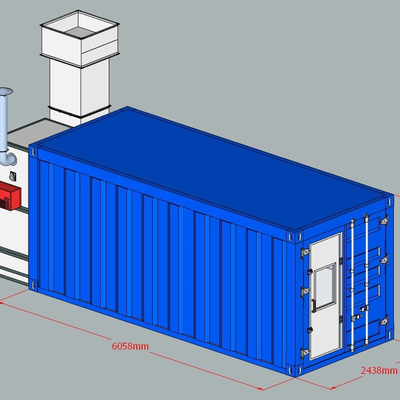 Kontainer Mobile yang Nyaman Spray Booth Paint Booth Sistem Untuk Perbaikan Mobil Dan Refinishing