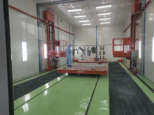 Hydraulic Spring-tipe Paint Booth Man Lift, Spray Painting Line Lift Untuk Pelukis