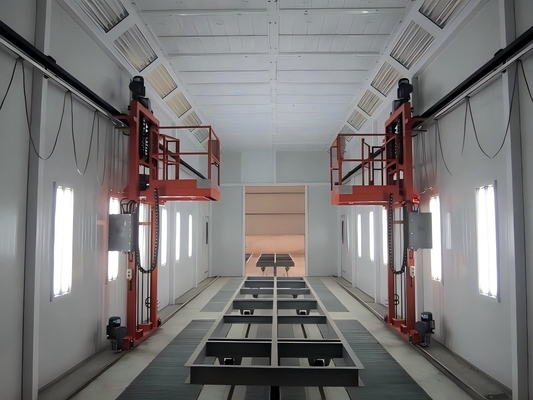 3D Cart Paint Booth Man Lift Sempurna untuk workpieces tinggi di booth semprot