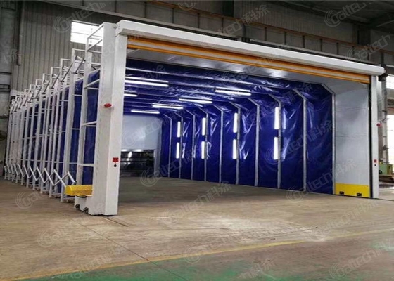 New Industrial Retractable Spray Booth Paint Booth Untuk Lukisan Tugas Berat