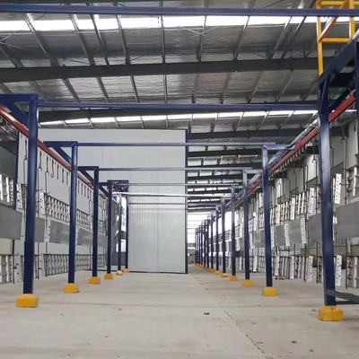 Garis produksi solusi pelapisan konveyor yang ditinggikan, pelapis yang disesuaikan untuk produk dengan bentuk unik