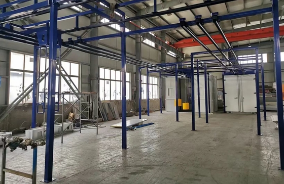 Solusi pelapis khusus untuk produk conveyor tinggi dengan bentuk unik, pelapis jalur produksi