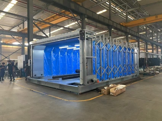 Mobil Retractable Telescopic Spray Booths Car Painting Room dengan Cat Pemanasan Listrik