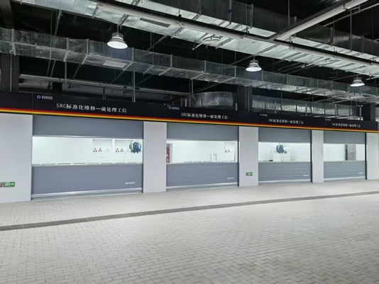 Ruang Penggilingan dengan Sistem Pemanas Pembakar Diesel Gas Listrik Bilik Semprot Ruang Pengamplasan Mobil Ruang Persiapan Mobil