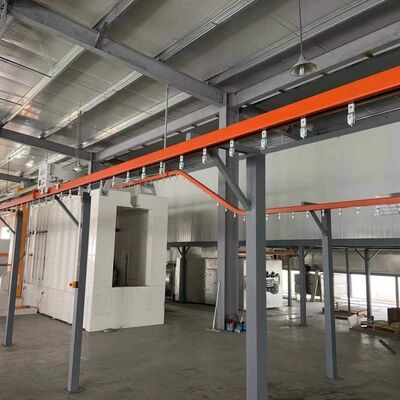 Pakaian Berbagai Sistem Conveyor Powder Coating Otomatis Cat Line Versatile Overhead Conveyor Coating Line