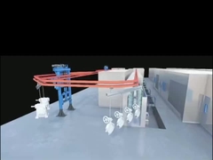 Robust Overhead Conveyor Vertikal Powder Coating Line Conveyor Paint Line Untuk Lapisan Konsisten